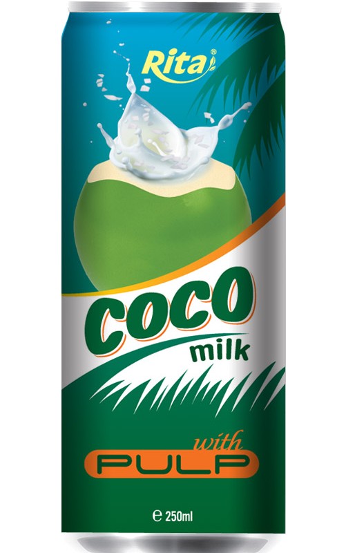 250ml OEM Coconut Milk with Pulp